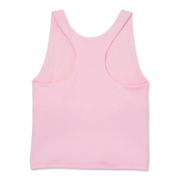 Girls Light Pink Athletic Tank Top racerback built in bra size XS 4/5 - Picture 2 of 7